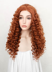 Auburn Curly Lace Front Synthetic Wig LF5107