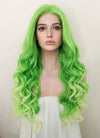 Two Tone Green Wavy Lace Front Synthetic Wig LF5133