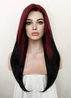 Red Mixed Black Straight Lace Front Synthetic Wig LF5135