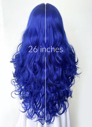 Blue Wavy Lace Front Synthetic Wig LF5149