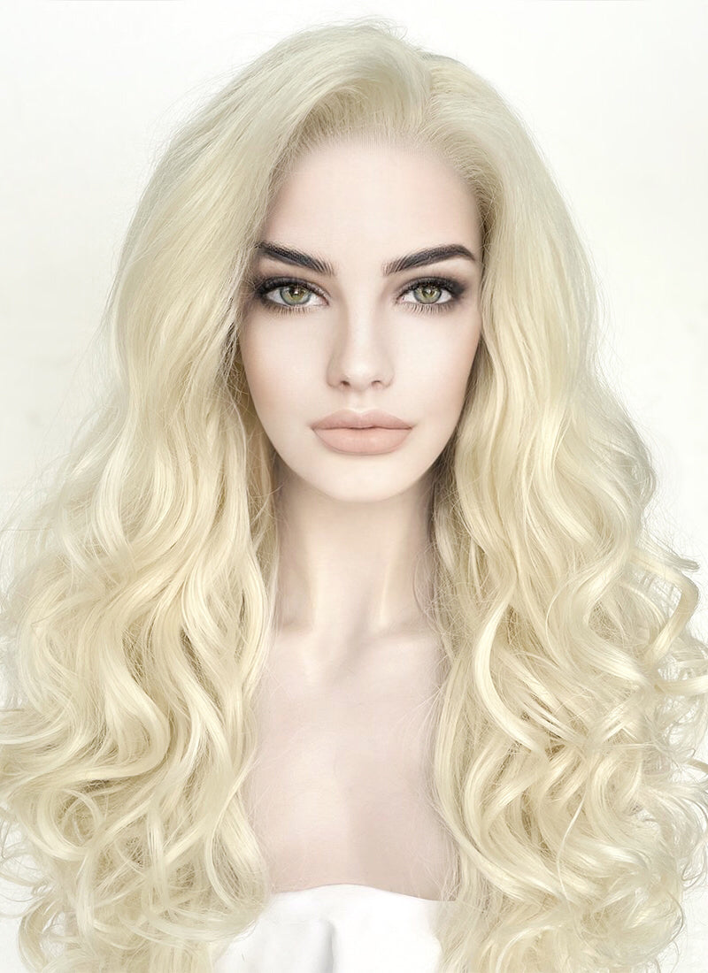 Light Blonde Wavy Lace Front Synthetic Wig LF5151