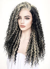 Blonde Mixed Black Curly Lace Front Synthetic Wig LF5160