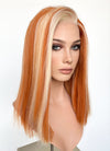 Orange Mixed Blonde Straight Lace Front Synthetic Wig LF5163