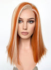 Orange Mixed Blonde Straight Lace Front Synthetic Wig LF5163