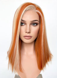 Orange Mixed Blonde Straight Lace Front Synthetic Wig LF5163