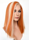 Orange Mixed Blonde Straight Lace Front Synthetic Wig LF5163