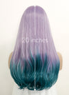 Purple Green Ombre Straight Lace Front Synthetic Wig LF551