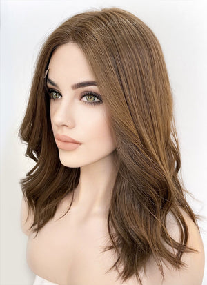 Brunette Wavy Lace Front Kanekalon Synthetic Wig LF6000