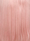 Pastel Pink With Brown Roots Straight Lace Front Kanekalon Synthetic Wig LF6008