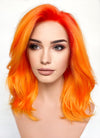 Mixed Orange Wavy Lace Front Synthetic Wig LF6014