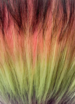 Black Rainbow Color Straight Lace Front Synthetic Men's Wig LF6019