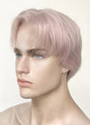 Light Ash Blonde Straight Lace Front Synthetic Men's Wig LF6020