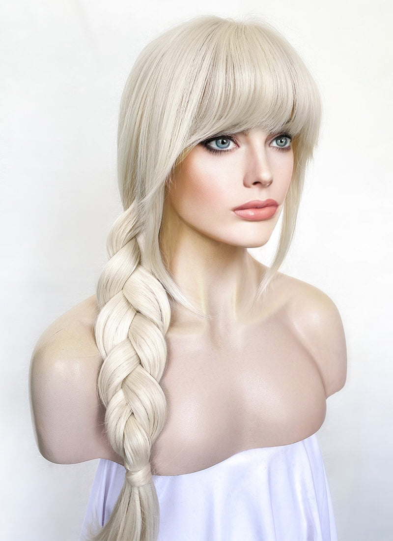 Barbie Platinum Blonde Straight Lace Front Synthetic Wig LF6022