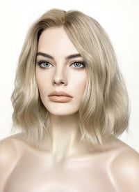 Spider-Man: Across the SpiderVerse Gwen Stacy Ash Blonde With Brown Roots Wavy Lace Front Synthetic Wig LF6026