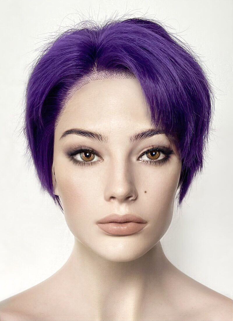 Ahsoka Sabine Wren Purple Straight Lace Front Synthetic Wig