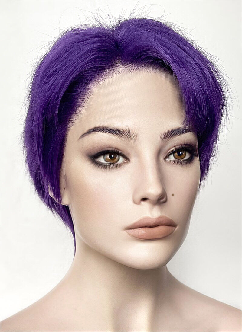 Ahsoka Sabine Wren Purple Straight Lace Front Synthetic Wig LF6030