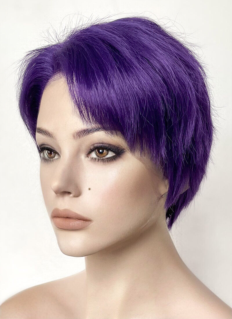 【Arcanine】ウエストフレテレンBLOND Ahsoka Sabine Wren Purple Straight Lace Front Synthetic Wig