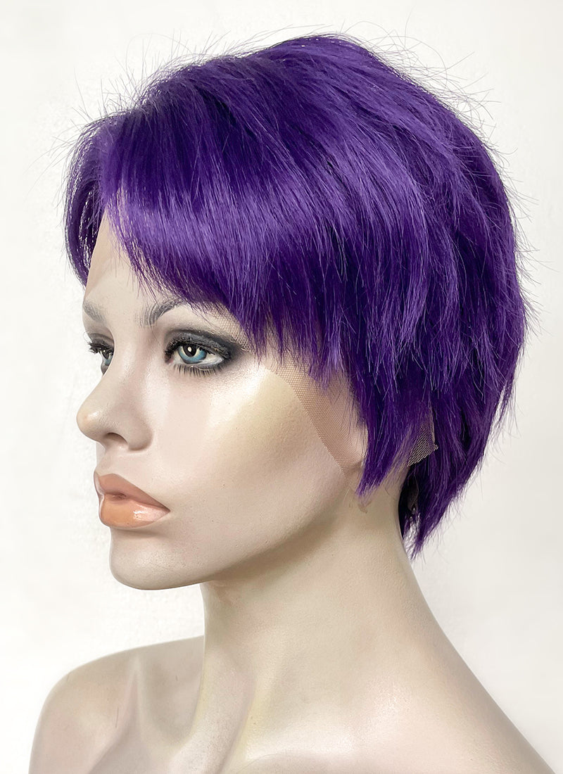 Ahsoka Sabine Wren Purple Straight Lace Front Synthetic Wig