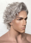 Baldur's Gate 3 Astarion Grey Curly Lace Front Synthetic Men's Wig LF6033