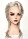 Pastel Grey Blonde Wolf Cut Straight Lace Front Synthetic Men's Wig LF6034