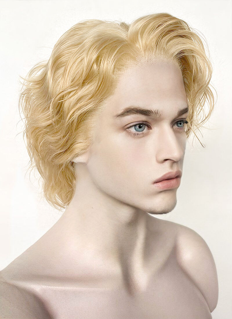 The Hunger Games: The Ballad of Songbirds & Snakes Coriolanus Snow Blonde Wavy Lace Front Synthetic Men's Wig LF6043