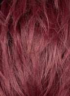Good Omens Crowley Burgundy Red Straight Lace Front Synthetic Men's Wig LF6045