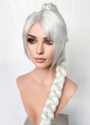 Baldur's Gate 3 Shadowheart White Yaki Straight Lace Front Synthetic Wig With Ponytial Extension LF6048