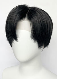 Jet Black Straight Lace Front Synthetic Men's Wig LF6050