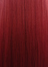 Straight Yaki Red Lace Front Synthetic Wig LF624A