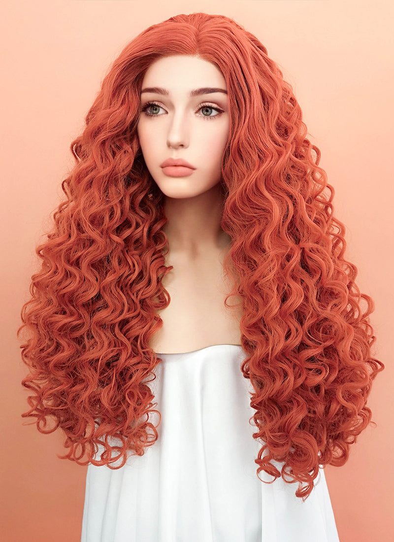 Ginger Spiral Curly Lace Front Synthetic Wig LF663J