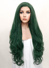 Dark Green Wavy Lace Front Synthetic Wig LF667V