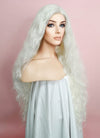 White Wavy Lace Front Synthetic Wig LF741B
