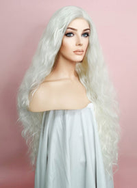 White Wavy Lace Front Synthetic Wig LF741B