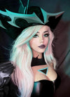 White Wavy Lace Front Synthetic Wig LF741B