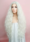 White Wavy Lace Front Synthetic Wig LF741B