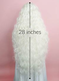White Wavy Lace Front Synthetic Wig LF741B