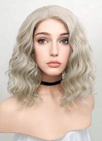 Pastel Blonde Wavy Bob Lace Front Synthetic Wig LF831B