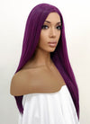 Straight Dark Purple Lace Front Synthetic Wig LFB029