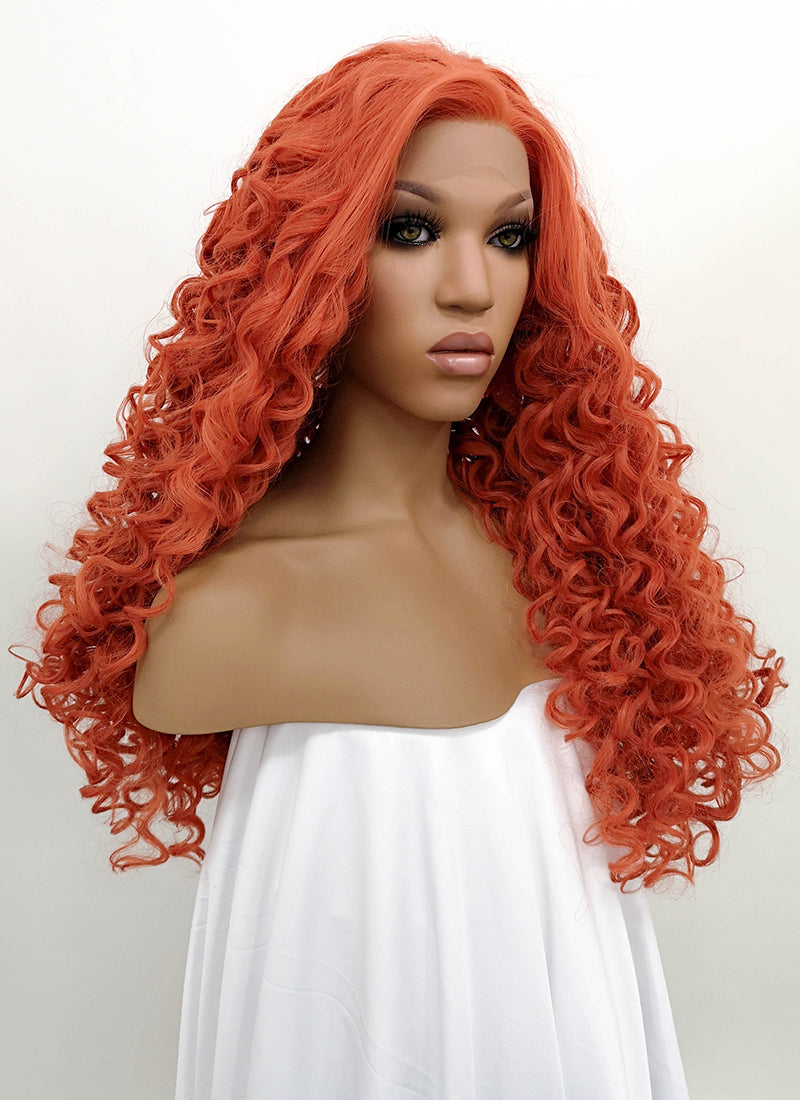 Ginger Spiral Curly Lace Front Synthetic Wig LFB663J