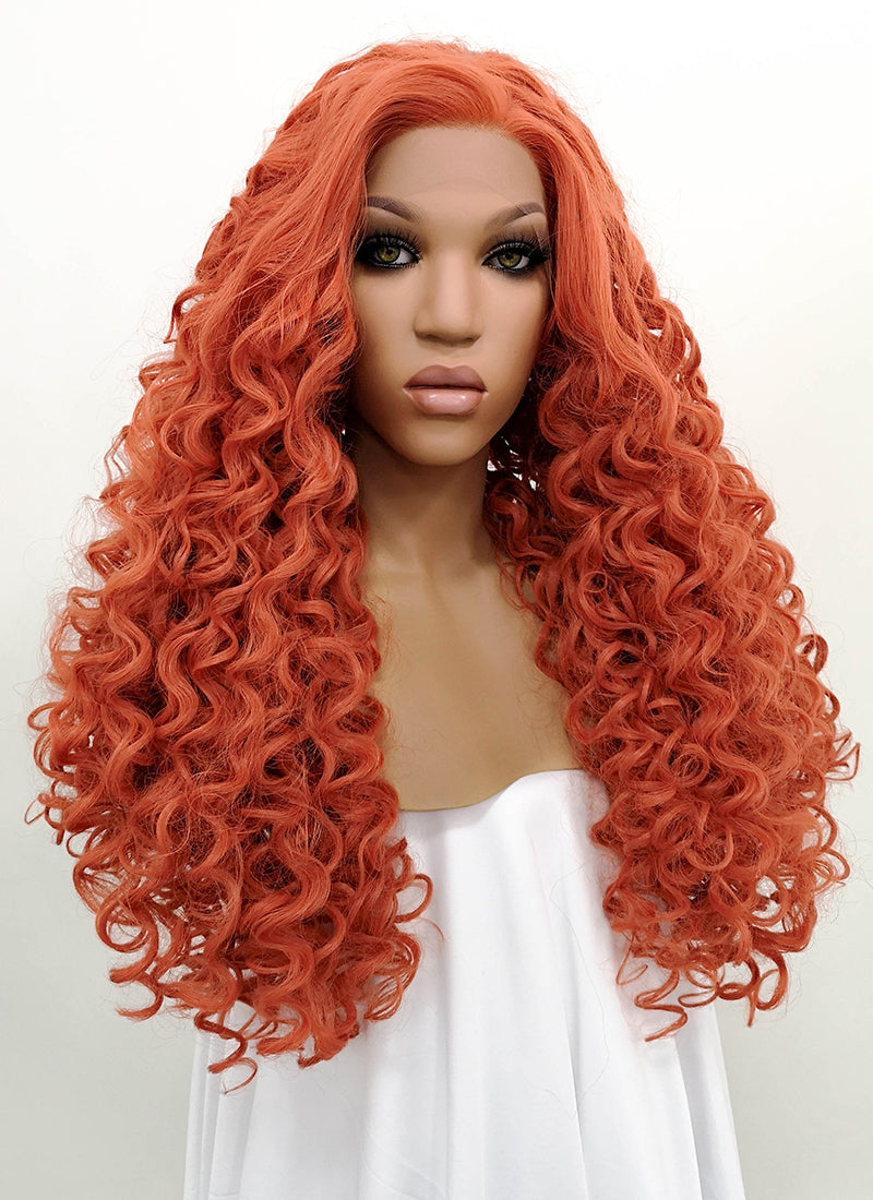 Ginger Spiral Curly Lace Front Synthetic Wig LFB663J
