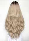 Blonde With Dark Roots Wavy Lace Front Synthetic Wig LFCS232
