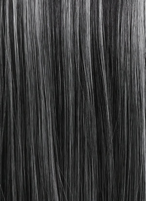 Black Mixed Grey Straight Lace Front Kanekalon Synthetic Wig LF3257