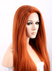Ginger Straight Yaki Lace Front Synthetic Wig LF624