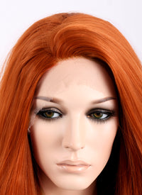 Ginger Straight Yaki Lace Front Synthetic Wig LF624