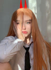 Pastel Orange Straight Lace Front Synthetic Wig LFK5537