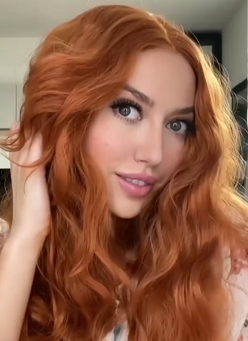 Ginger Wavy Lace Front Synthetic Wig LFK5531 | WigIsFashion