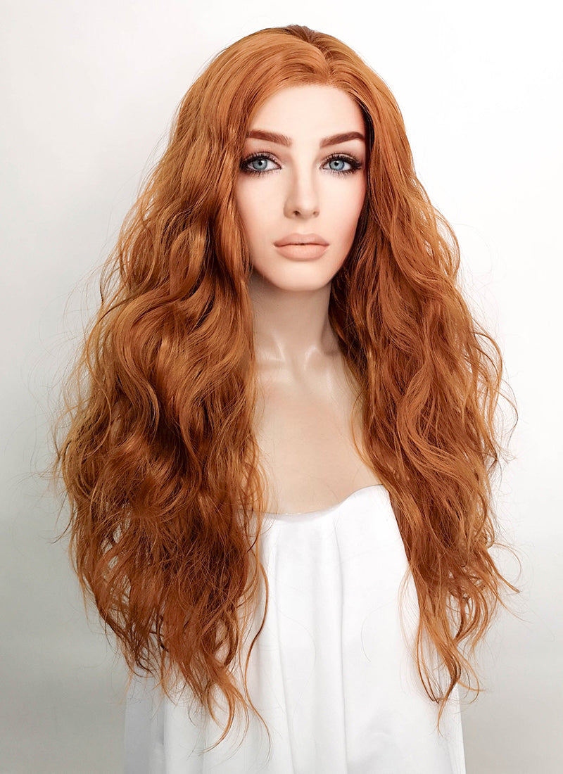 Ginger Wavy Lace Front Synthetic Wig LFK5531 | WigIsFashion