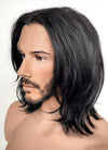 John Wick Black Wavy Lace Front Synthetic Men's Wig LFK5543