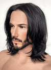 John Wick Black Wavy Lace Front Synthetic Men's Wig LFK5543