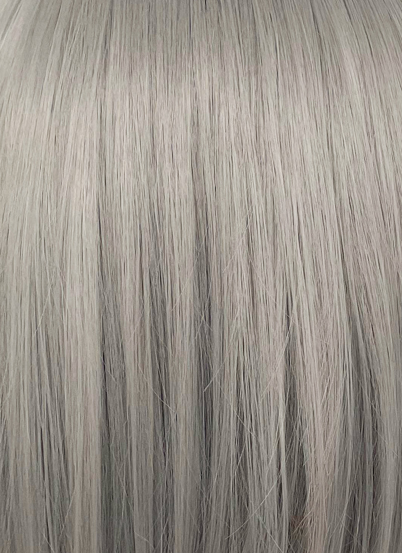 Grey Straight Bob Lace Front Synthetic Wig LFK5550
